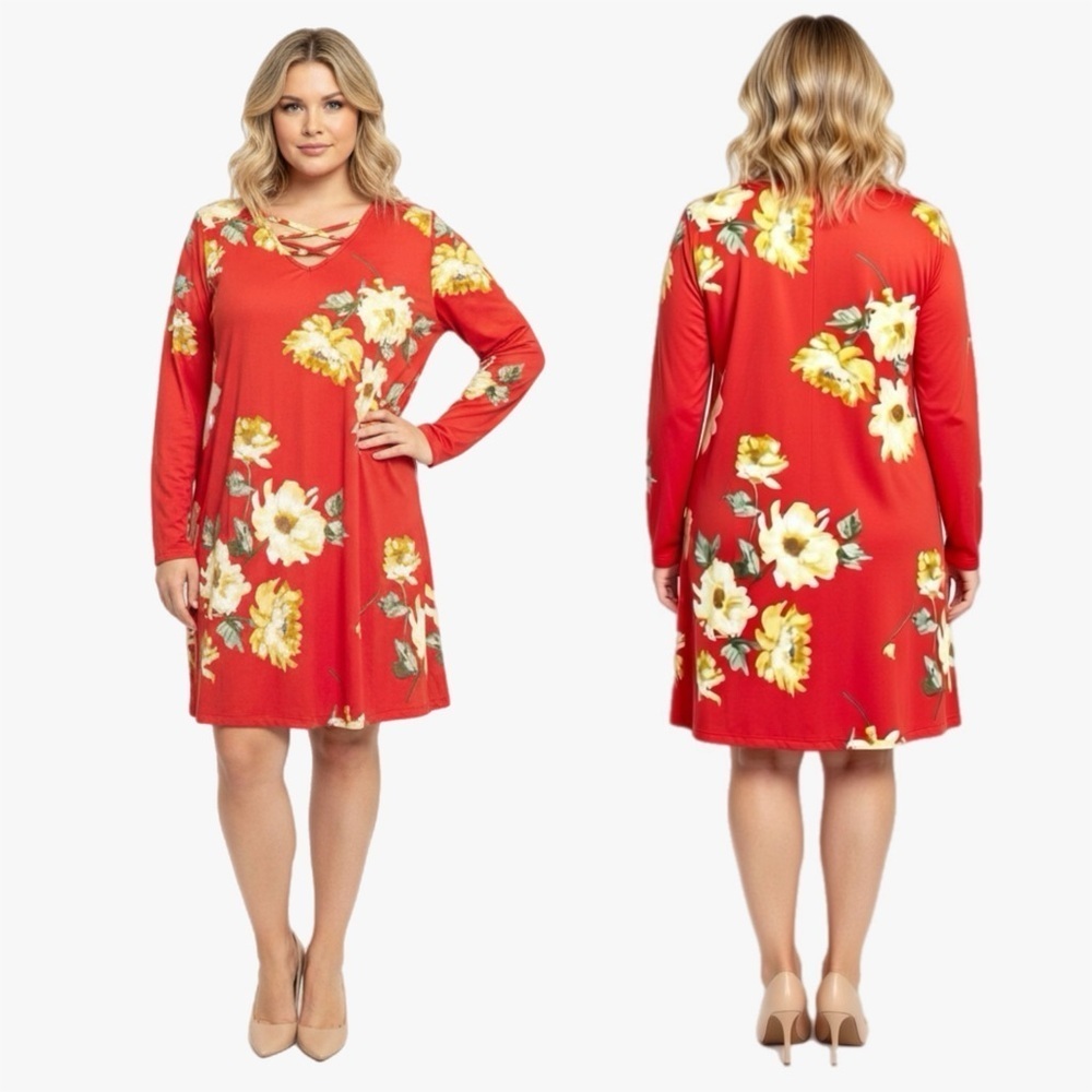 Papermoon Floral Print Dress Womens Size Large
